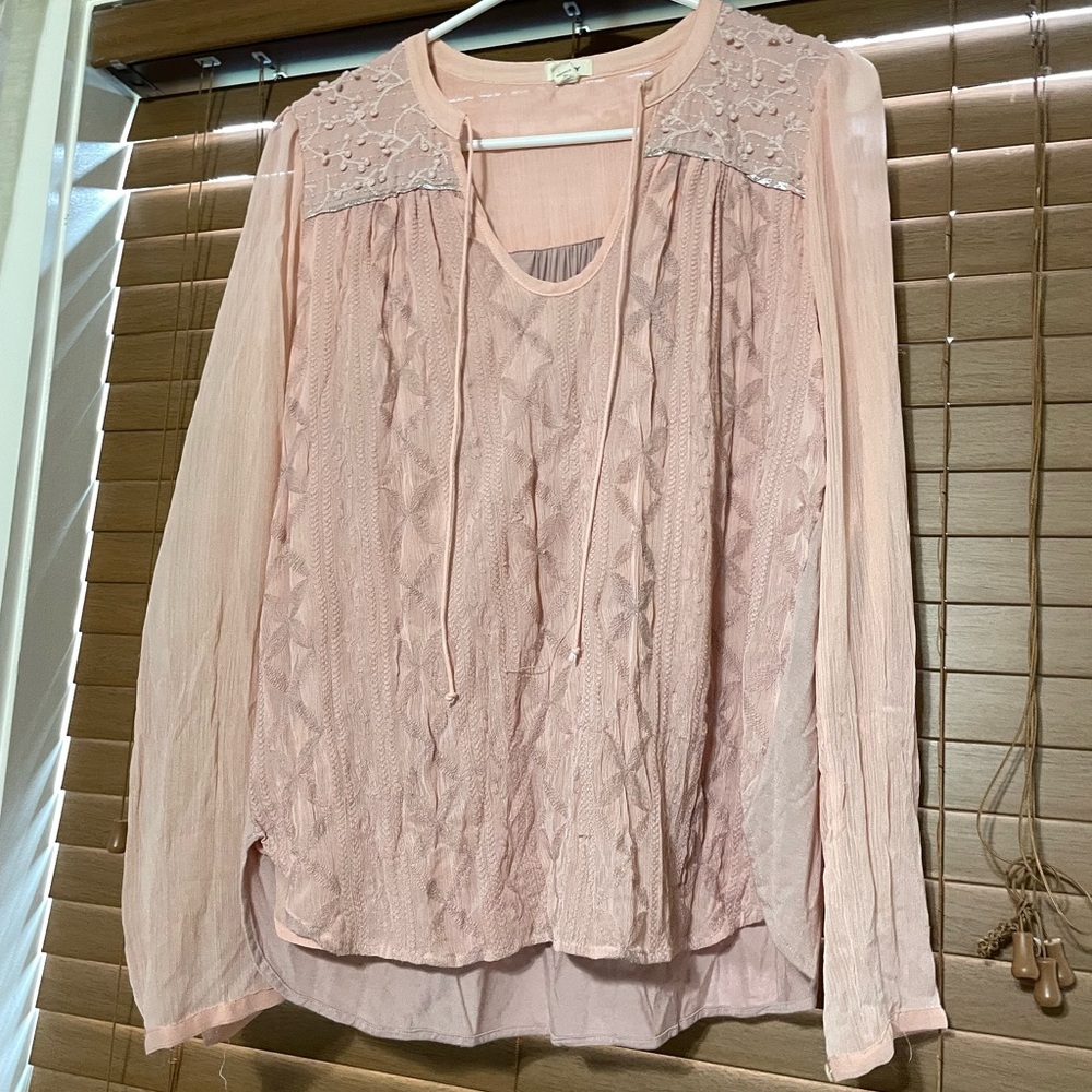 Anthropologie Long Sleeve Tunic Top